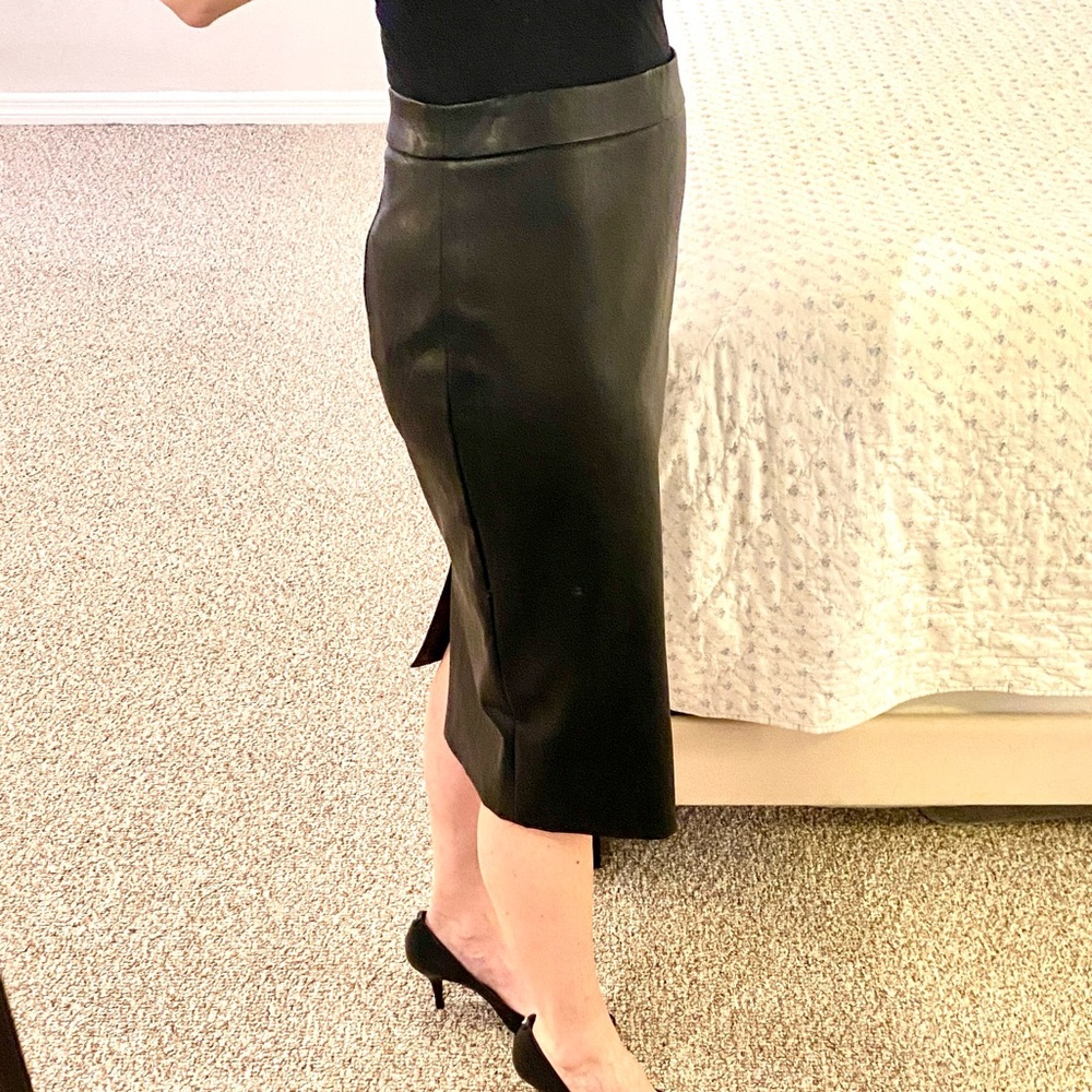 Bardot Black Faux Leather Pencil Skirt